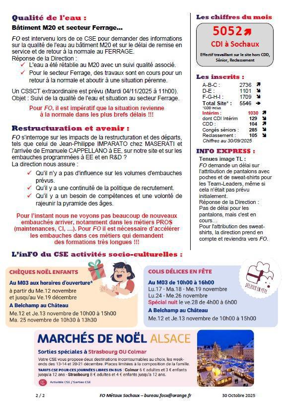 Tract FO/CSE ORDINAIRE 