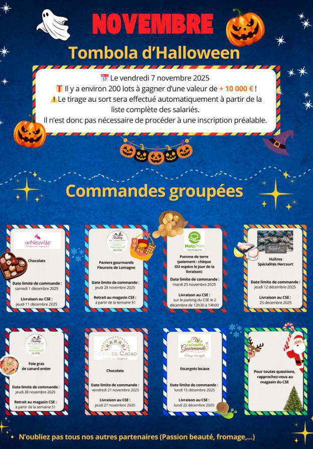 Tombola d'hallowenn + commandes groupées