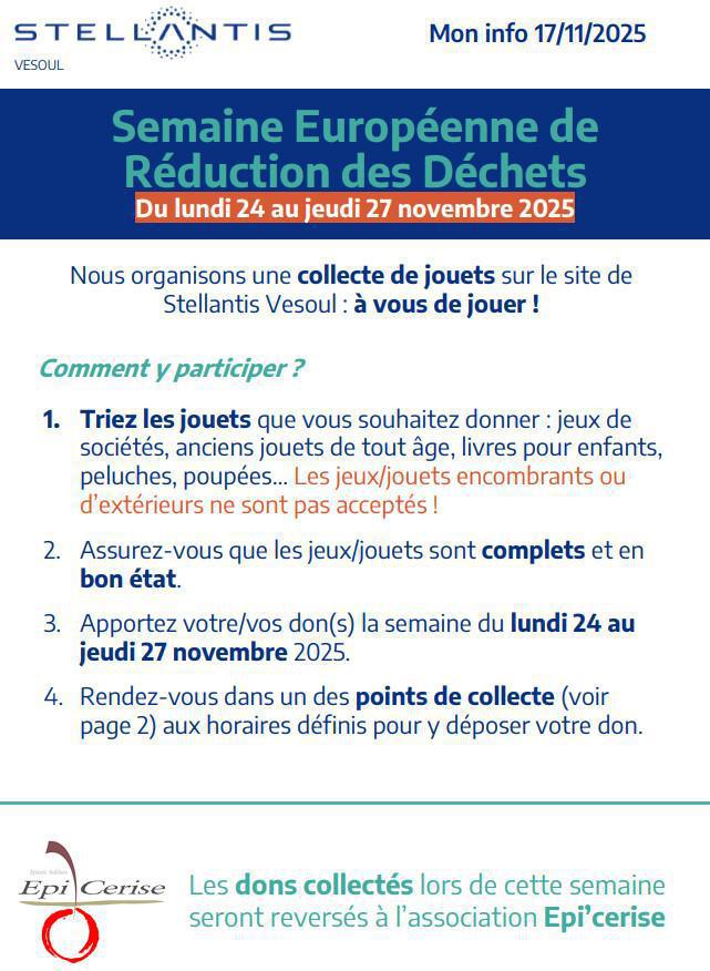 Semaine collecte de jouets