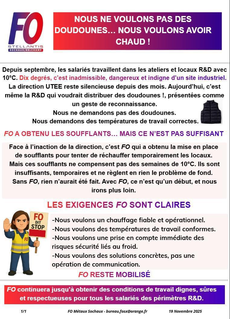 Les exigences de FO sont claires !...