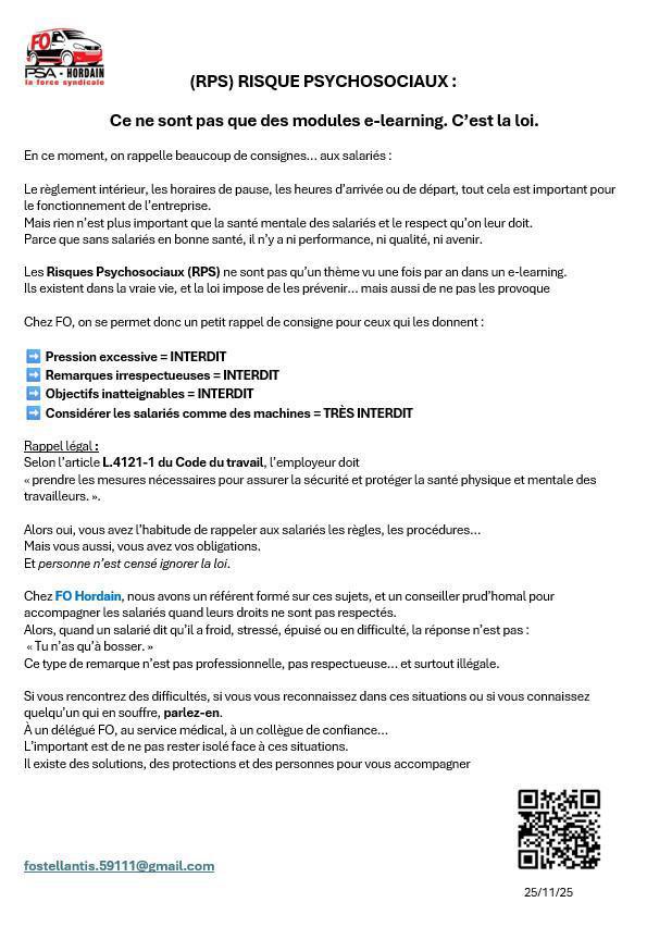 "Risques Psychosociaux" Défends -toi !✋