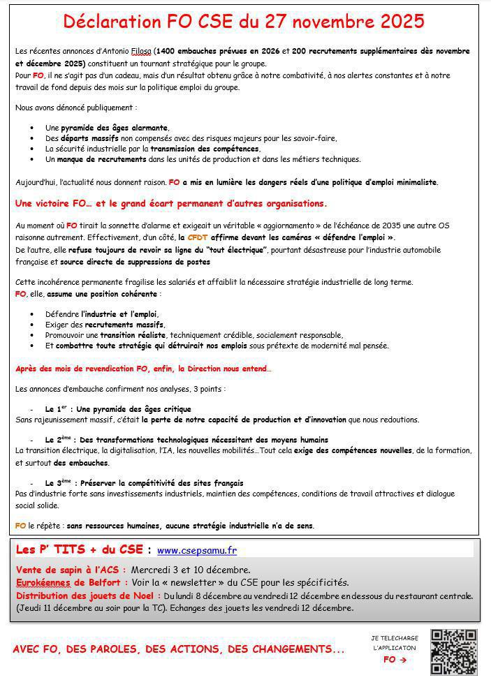 MU: CSE ORDINAIRE de NOVEMBRE 2025