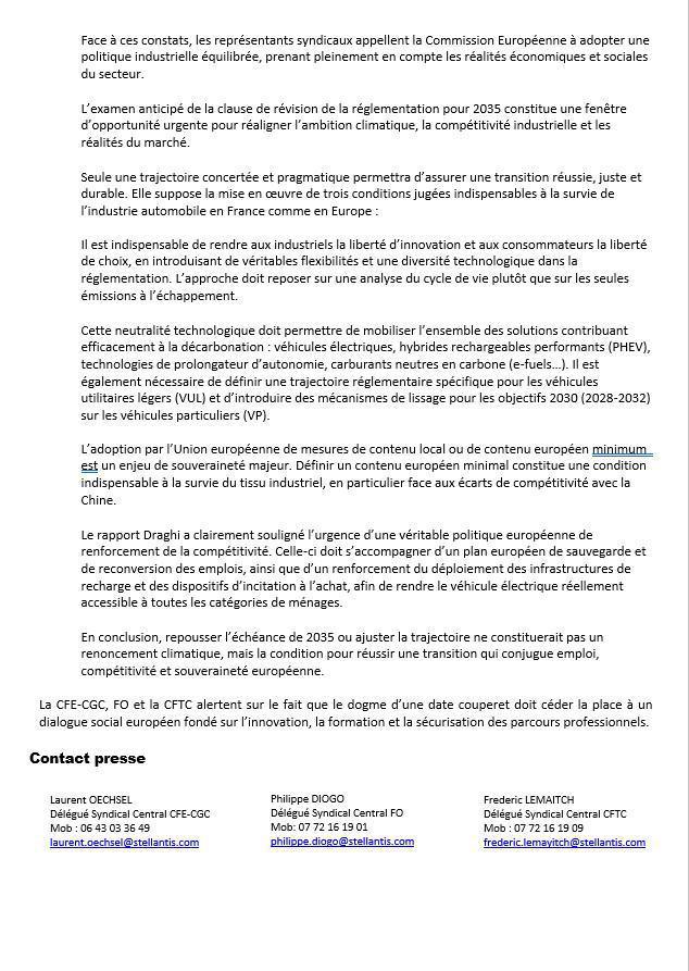 MU: DEFENSE DE L'EMPLOI FO SE MOBILISE NOUS NE LACHERONS RIEN