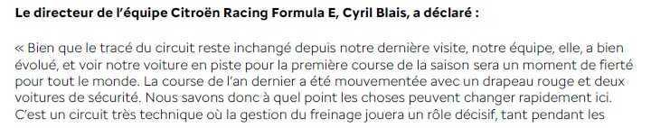 Un début historique pour Citroën Racing en Formula E !