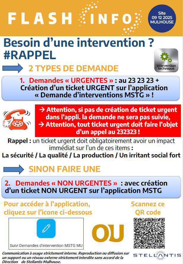 MU: NOUVELLE PROCEDURE POUR UNE INTERVENTION MSTG