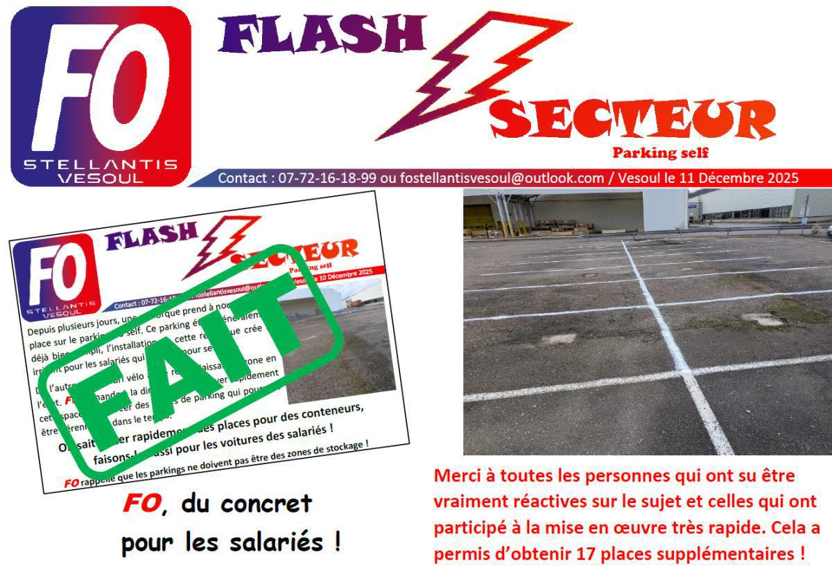 Flash Secteur - places parking self "Bis"