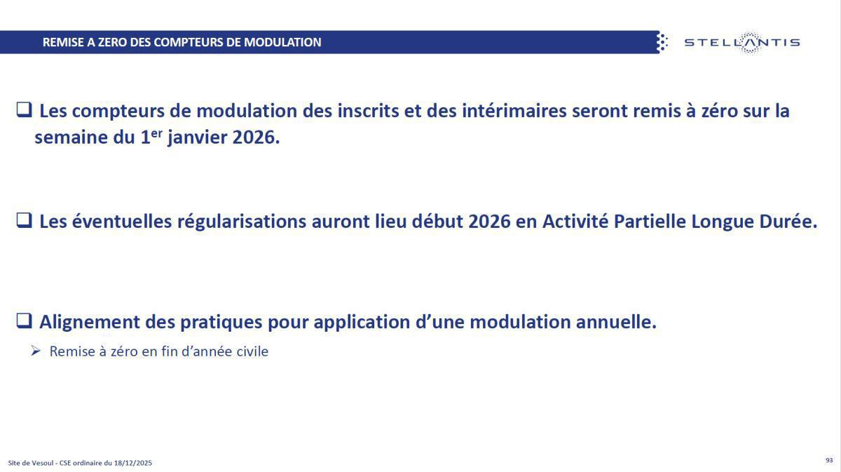 Quelques données et infos suite au CSE du 18 Décembre