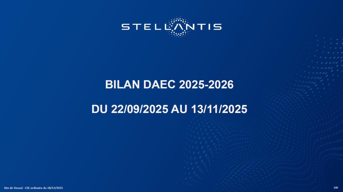 Quelques données et infos suite au CSE du 18 Décembre