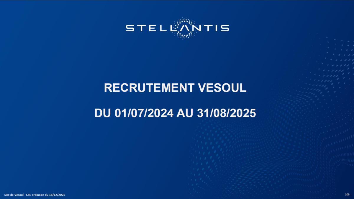 Quelques données et infos suite au CSE du 18 Décembre