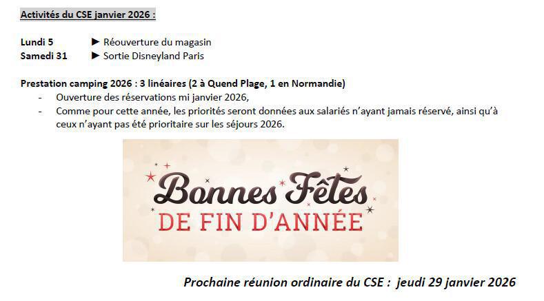 Compte-rendu CSE du 18/12/25