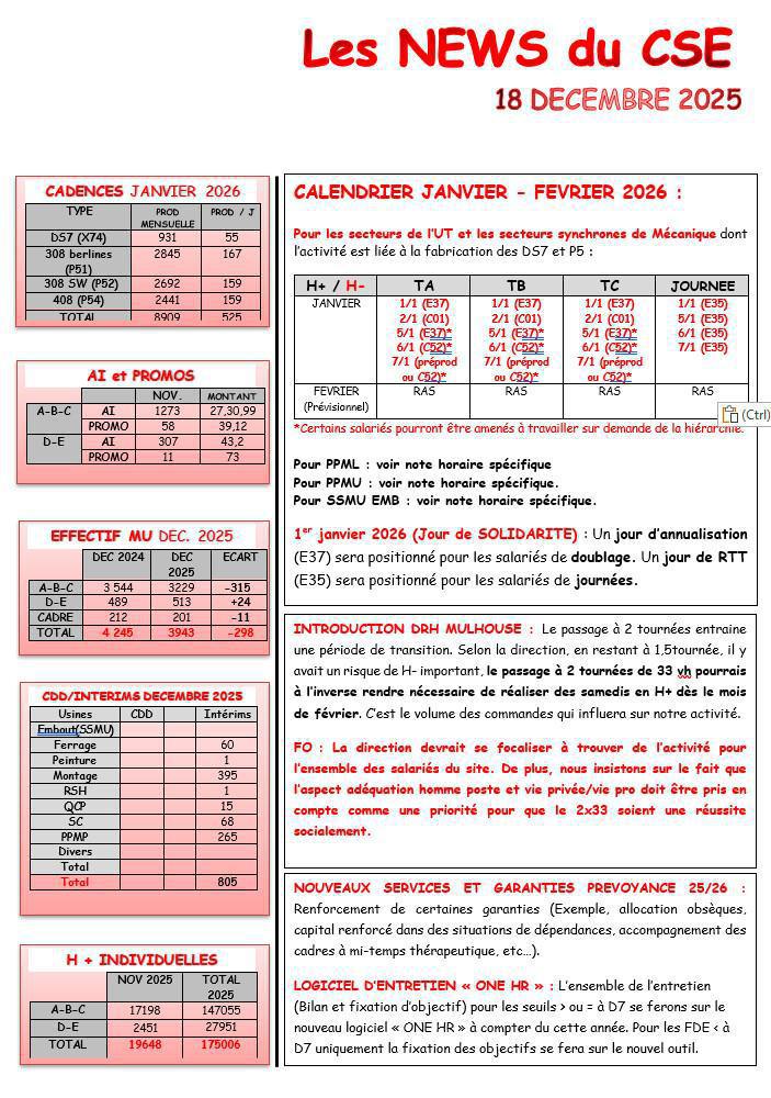 MU: CSE ORDINAIRE du 18 DECEMBRE 2025