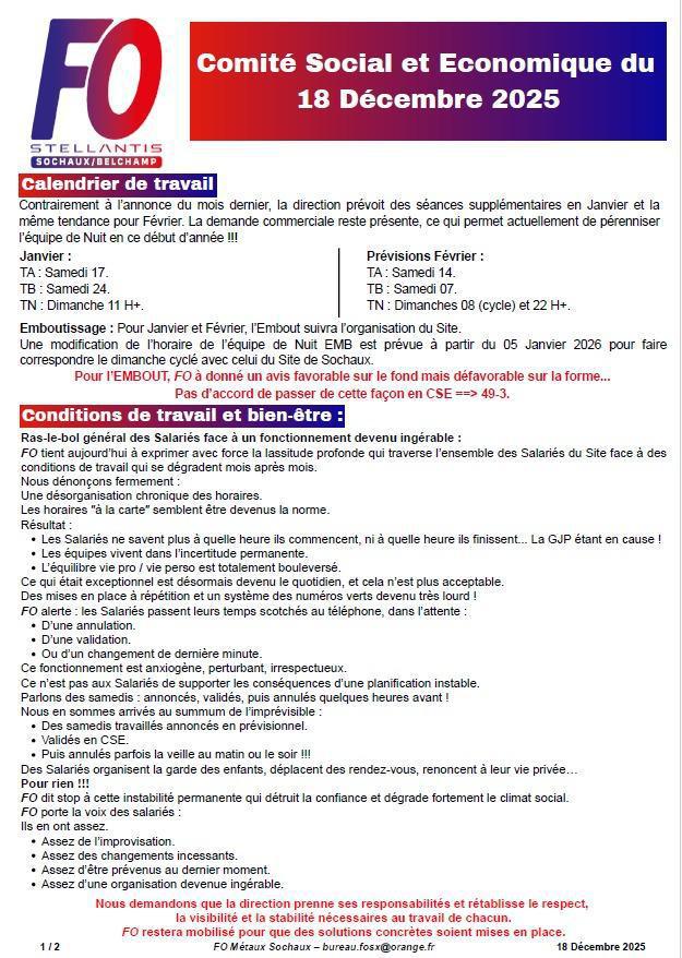 Tract CSE ORDINAIRE 18 DÉCEMBRE 