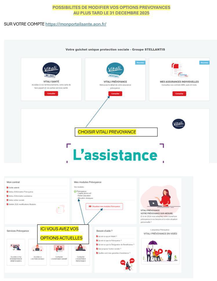 URGENT OPTIONS PREVOYANCE 