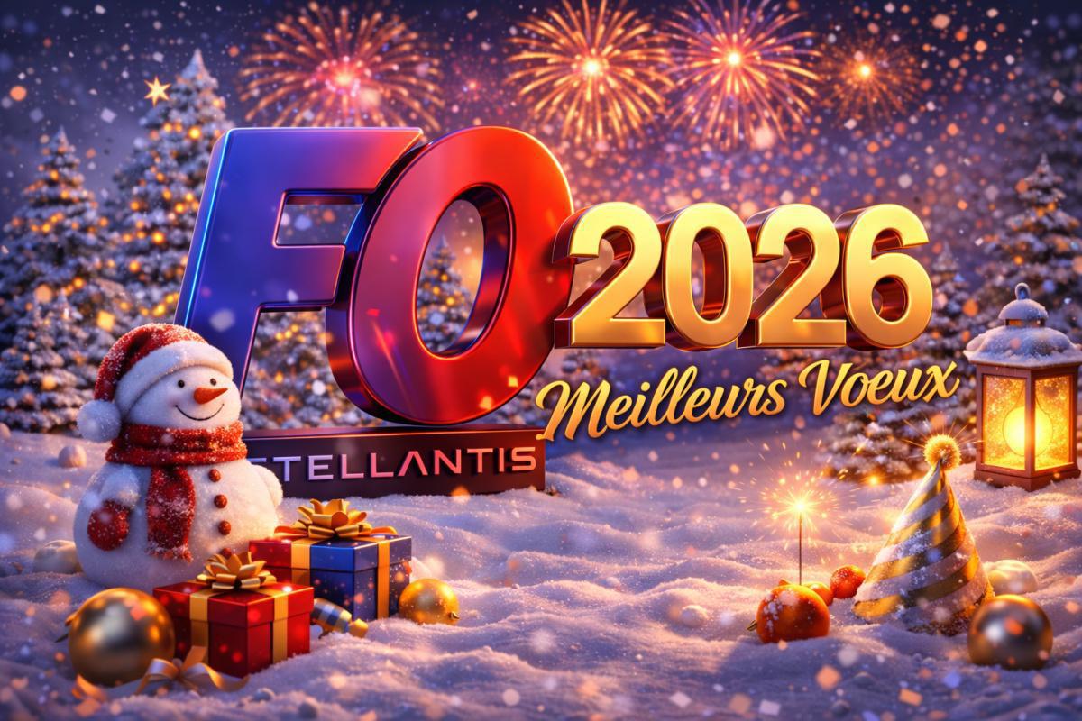 L'équipe FO Hordain vous souhaite une très Bonne année 2026🍾🥂