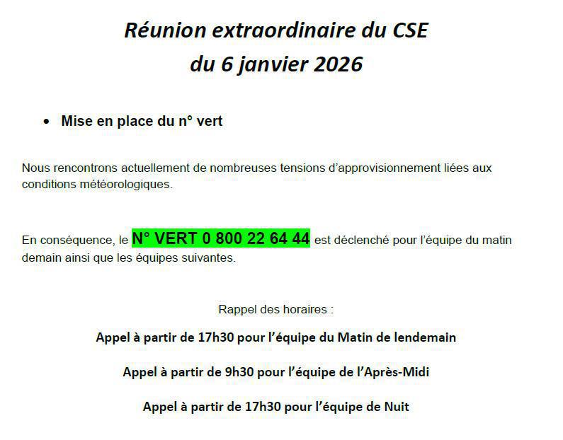 Compte-rendu du CSE Extra 