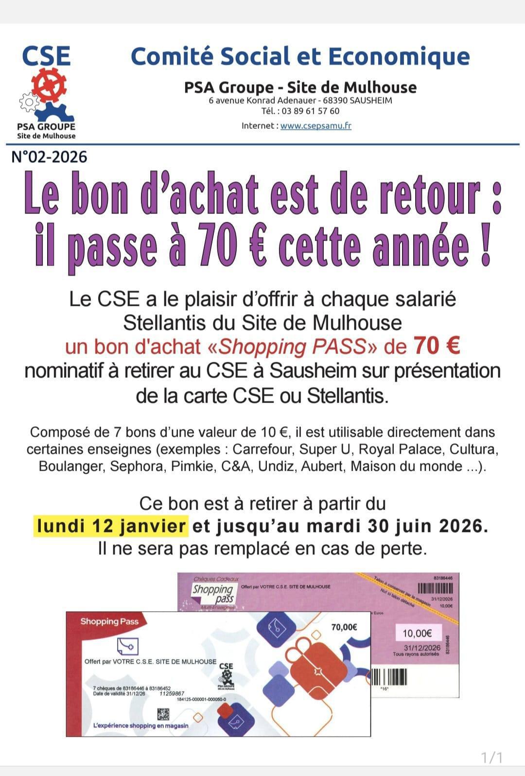 MU: BON ACHAT DE RETOUR EN 2026