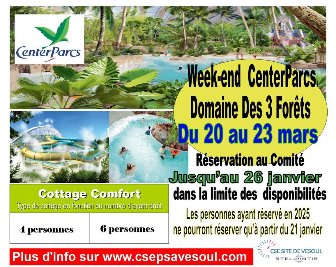 Week-end CenterParcs - Domaine des 3 Forêts Week-end CenterParcs - Domaine des 3 Forêts