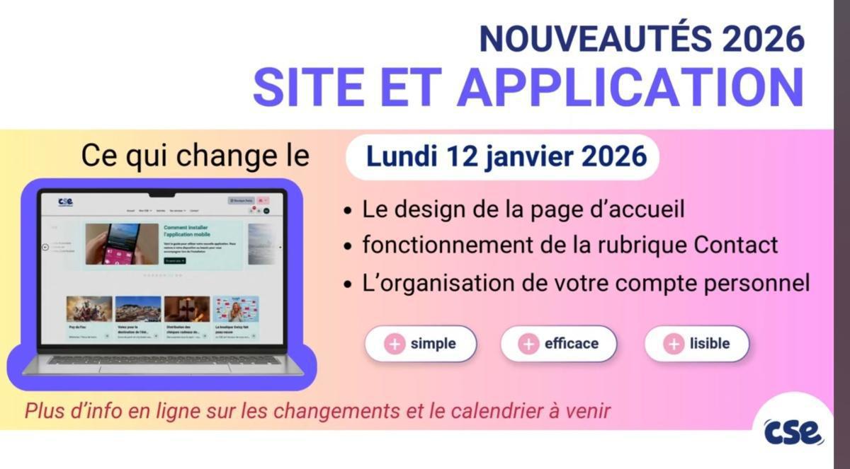 SX/BP : inFO CSE 👌😉...du nouveau sur le site et l'Appli, des offres et des promos 