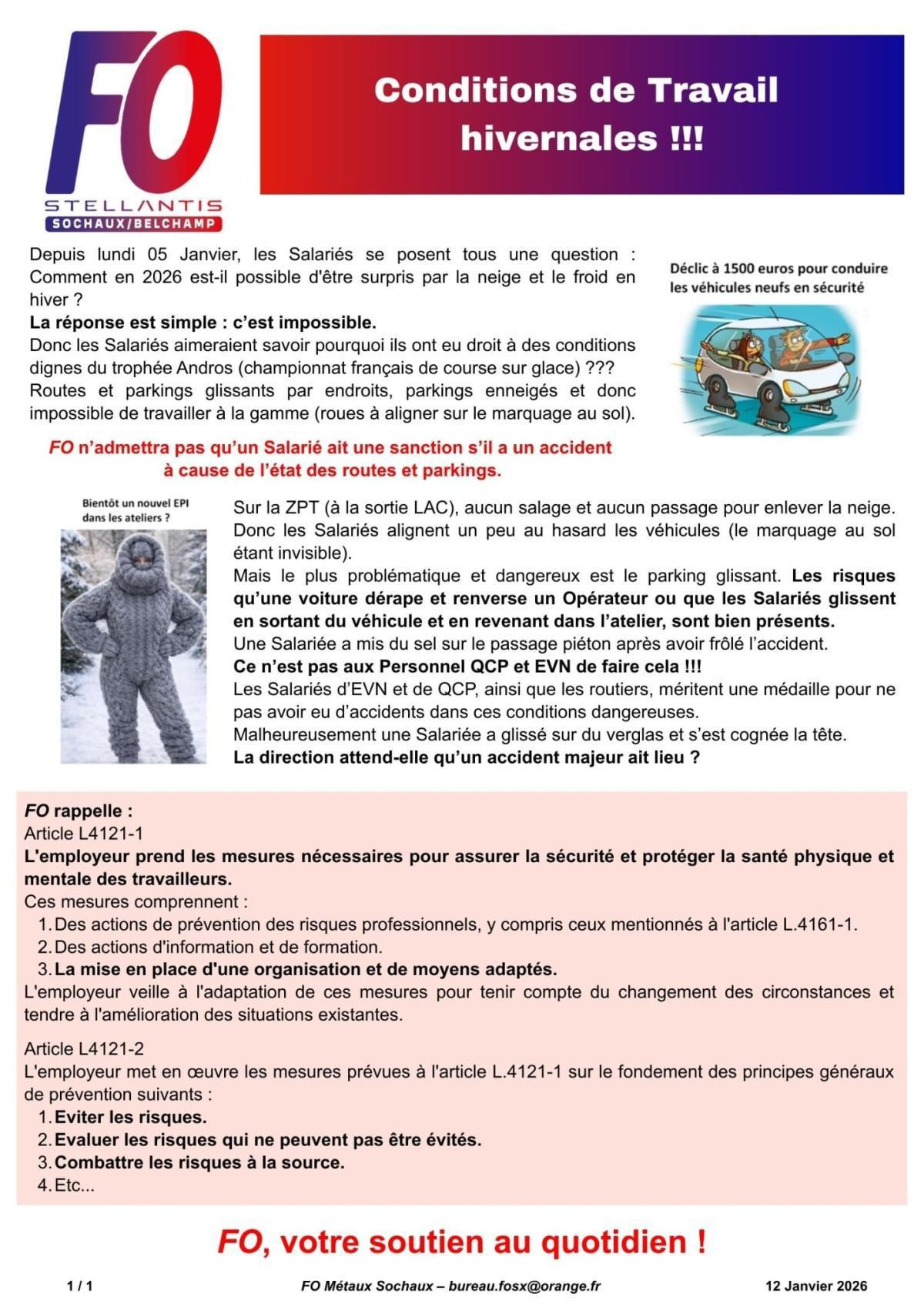 Sochaux : Conditions de travail en 2026 !!!