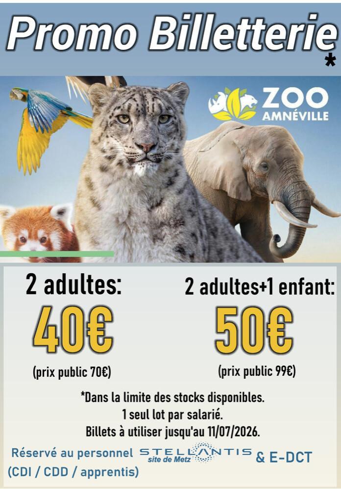 Promo Billetterie Zoo Amnéville
