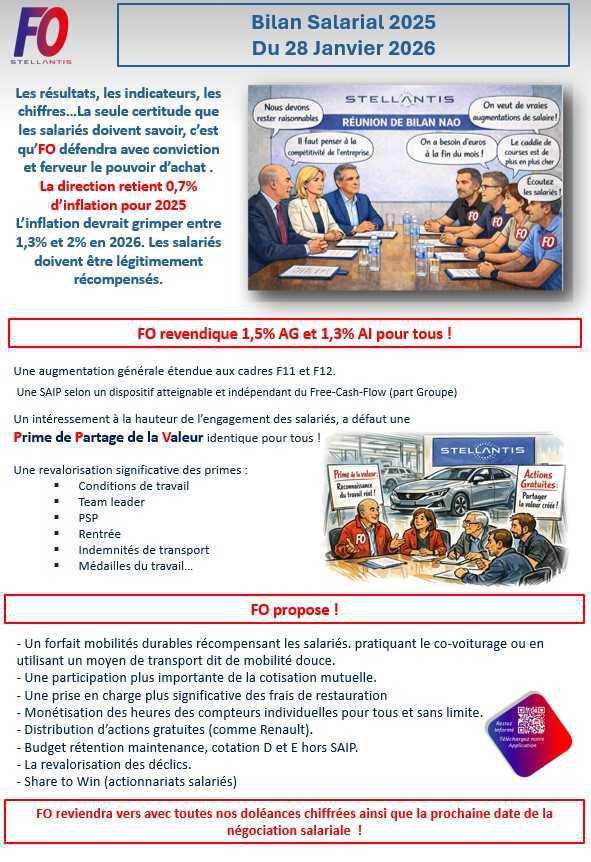 FO Revendications 1er réunion NAO 2026✒️📑 