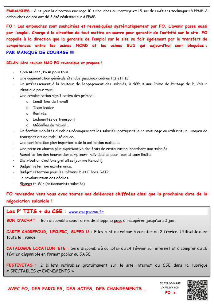 MU: CSE ORDINAIRE DU 29 JANVIER 2026