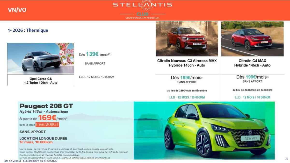 Quelques données et infos suite au CSE du 29 Janvier 2026