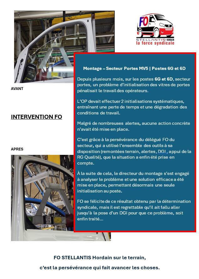 MONTAGE MV5 : initialisation indispensable aux portes