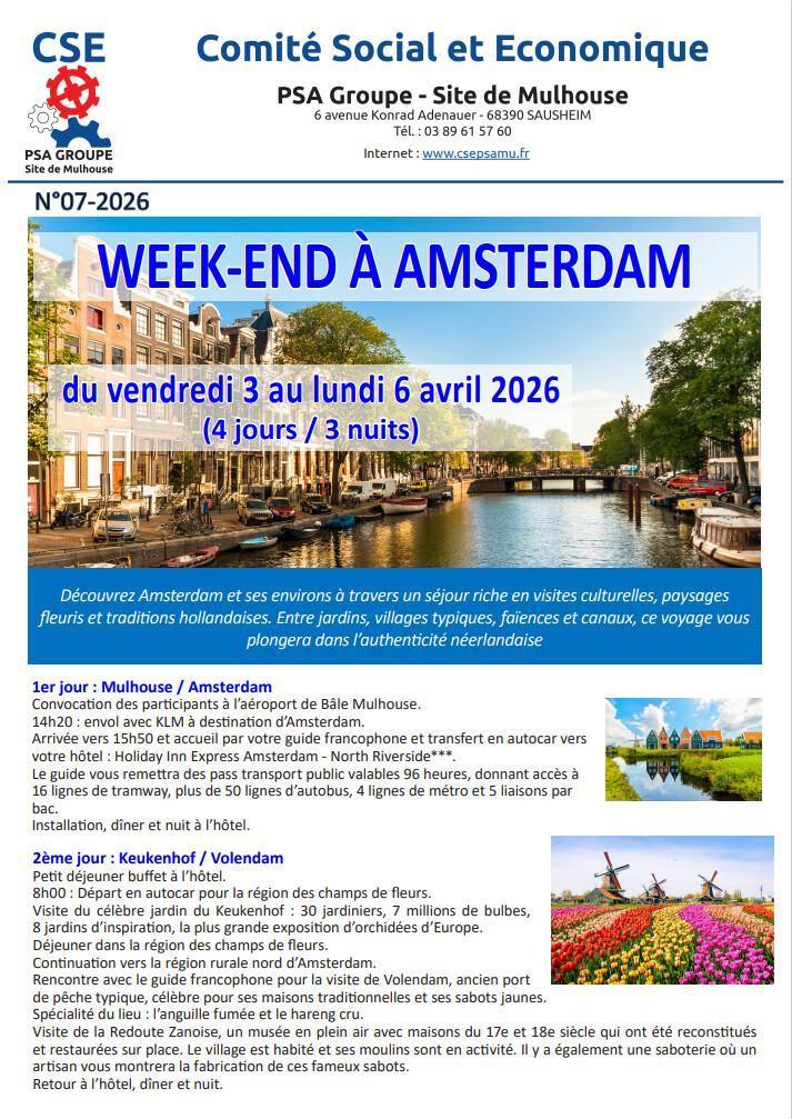 MU: WEEK END MONZA ET AMSTERDAM
