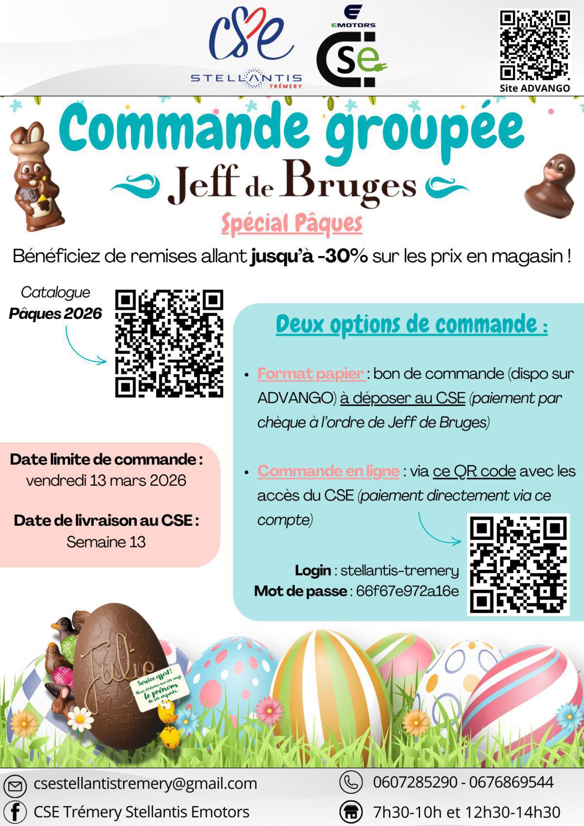 COMMANDE GROUPE DE PAQUES