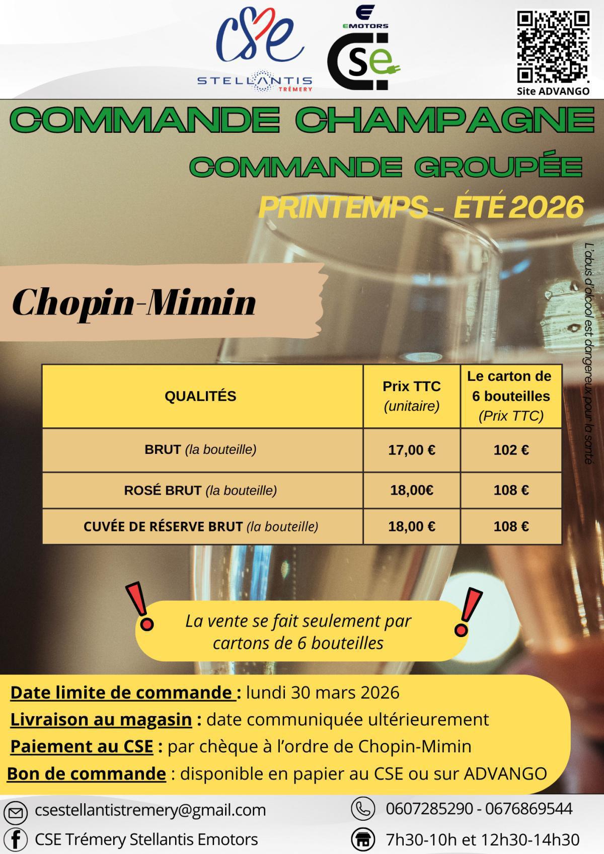 COMMANDE GROUPE DE PAQUES