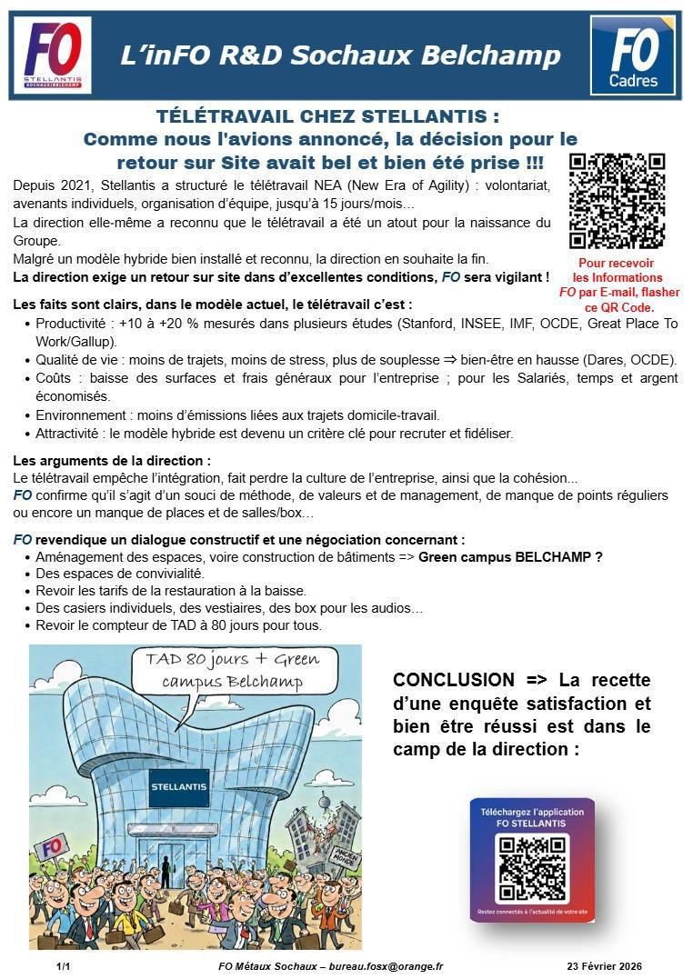 SOC/BP: Télétravail !...le retour sur site.