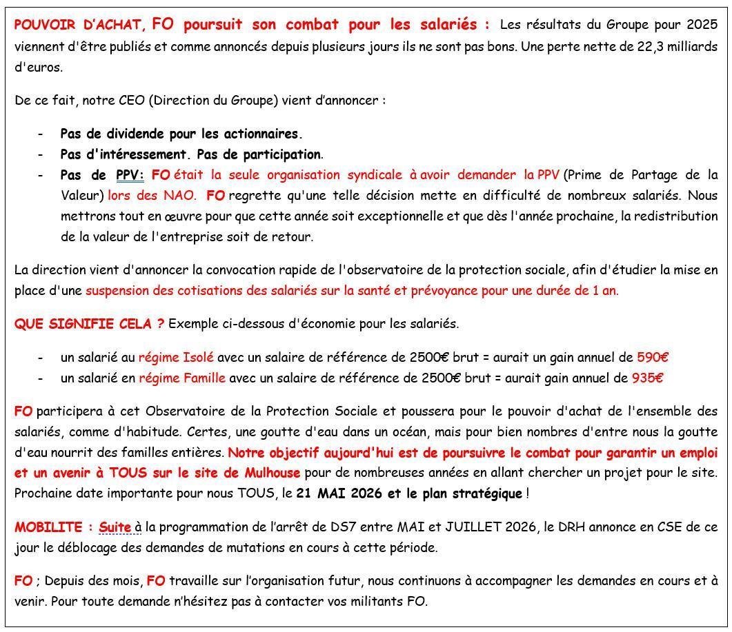 MU: CSE ORDINAIRE du 26 FEVRIER 2026