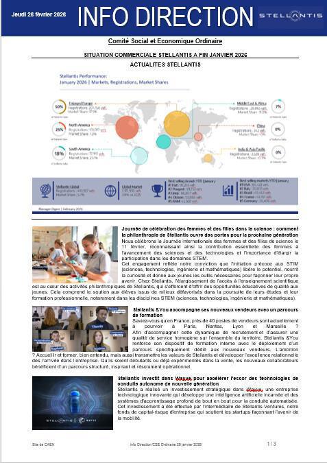 Compte rendu de CSE mois de Février 2026