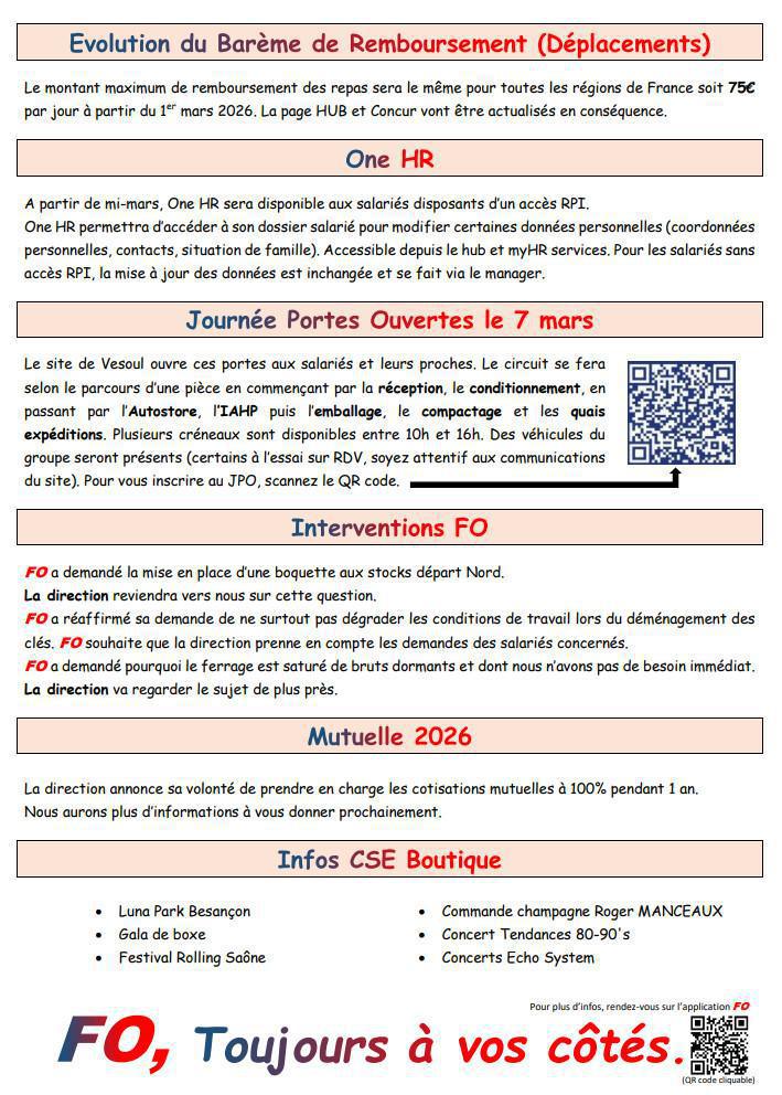 Compte rendu CSE du 26 Février 2026 Compte rendu CSE du 26 Février 2026