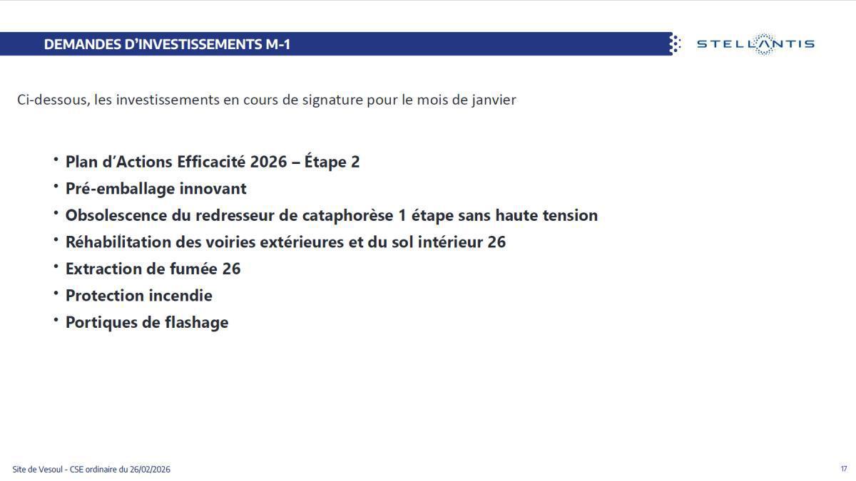 Quelques données et infos suite au CSE du 26 Février 2026