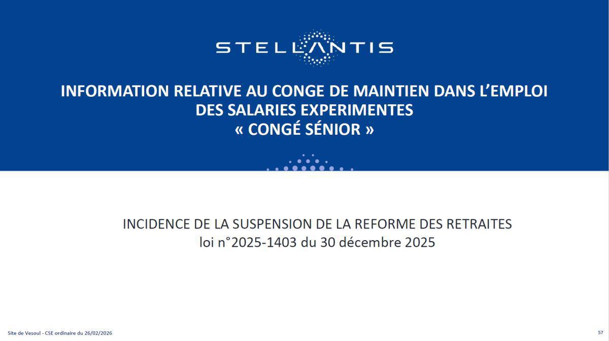 Quelques données et infos suite au CSE du 26 Février 2026