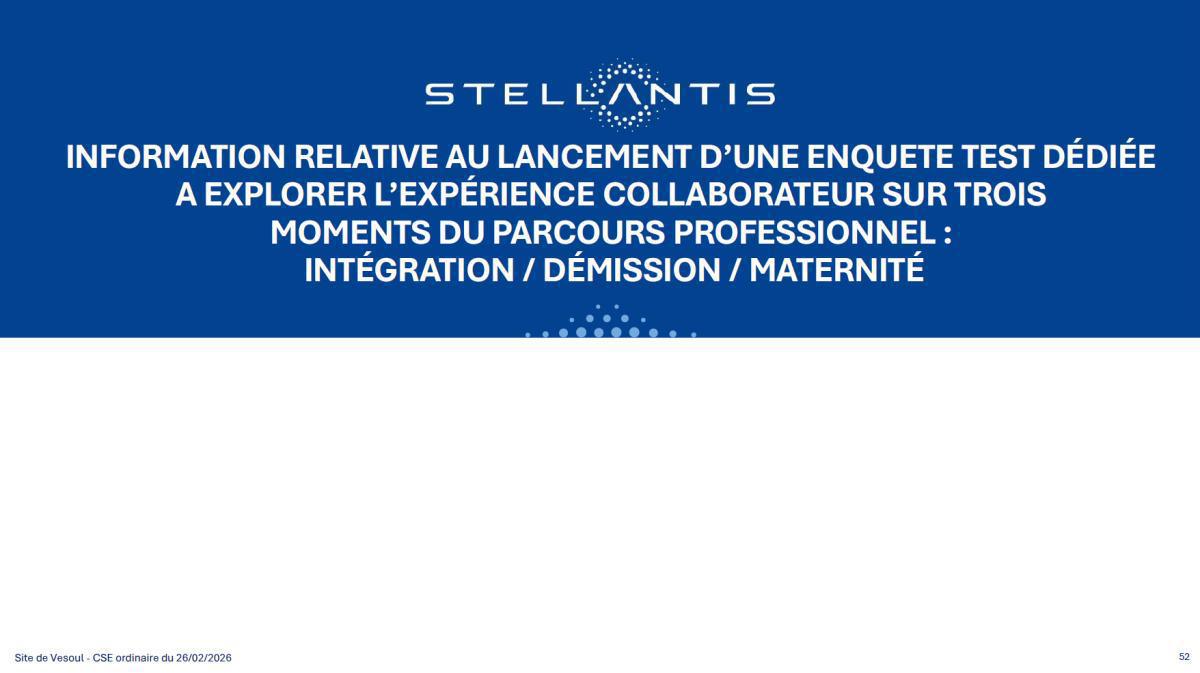 Quelques données et infos suite au CSE du 26 Février 2026