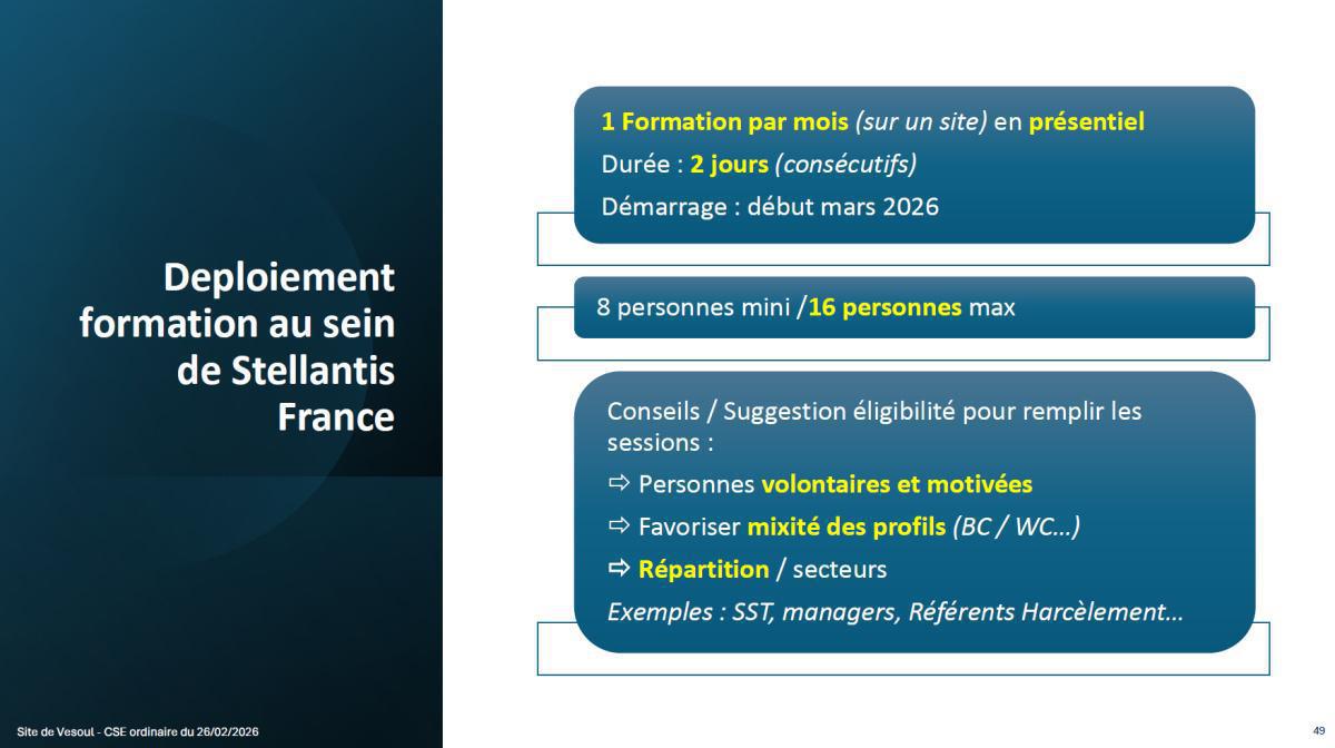 Quelques données et infos suite au CSE du 26 Février 2026