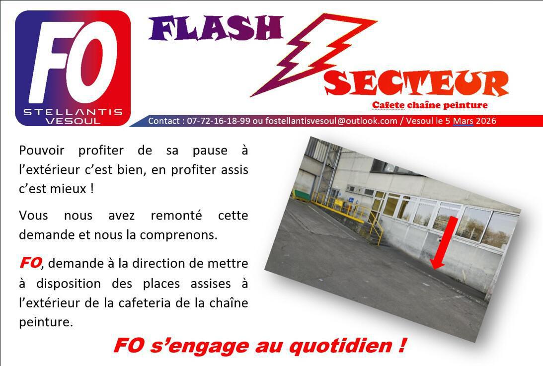 Flash secteur : Cafète chaîne peinture Flash secteur : Cafète chaîne peinture