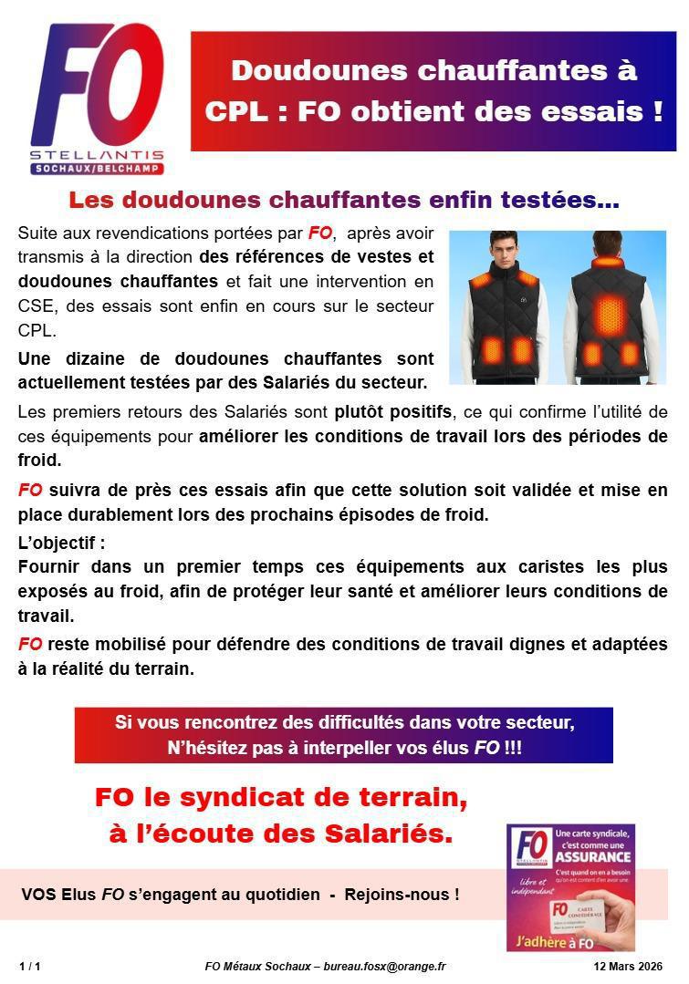SOC: ...les vestes chauffantes enfin à l'essai ✊