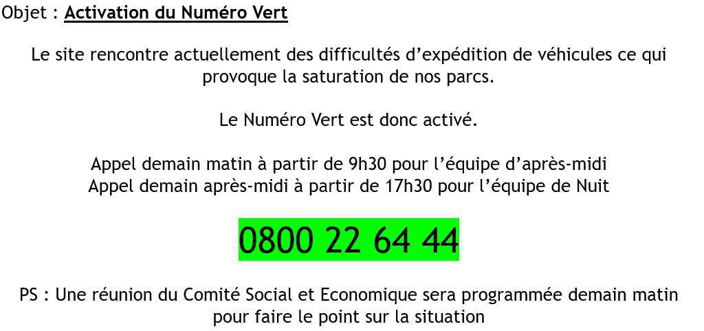 N° VERT ACTIVE