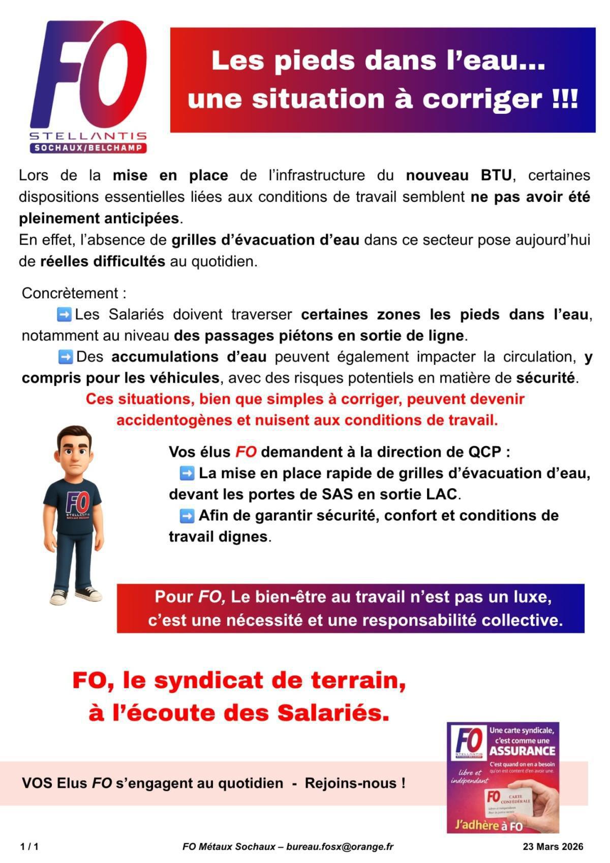 Sochaux: Les pieds dans l'eau...