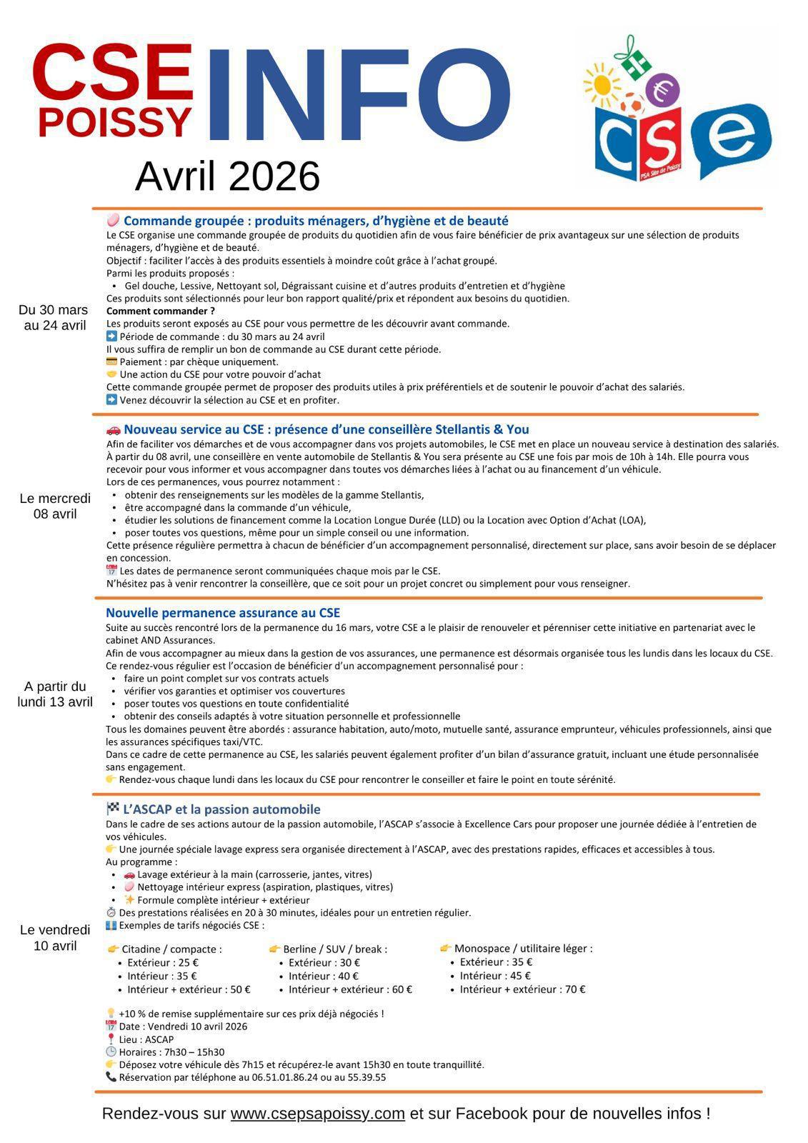 COMPTE RENDU CSE ORDINAIRE du 27 mars 2026 – Stellantis Poissy