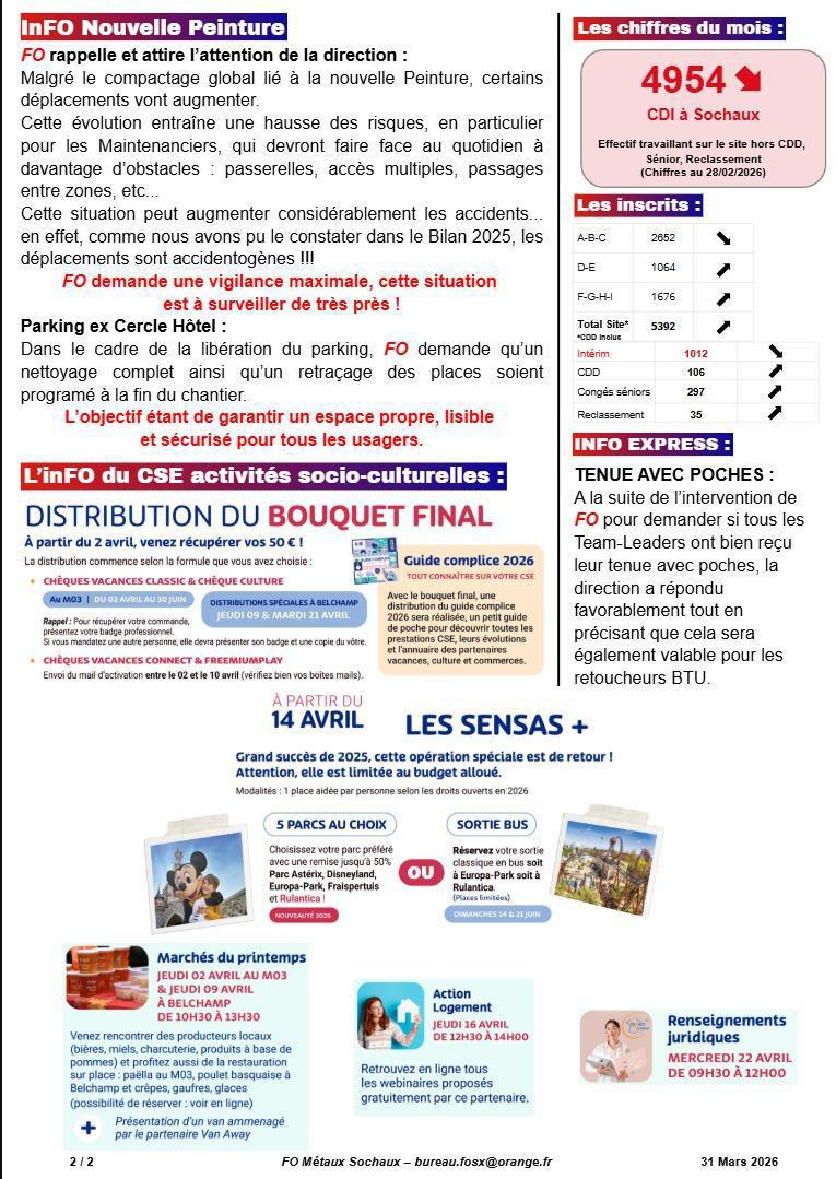 Soc: Tract CSE ORDINAIRE du 31 mars 2026