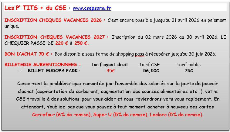 MULHOUSE: CSE ORDINAIRE DU 31 MARS 2026