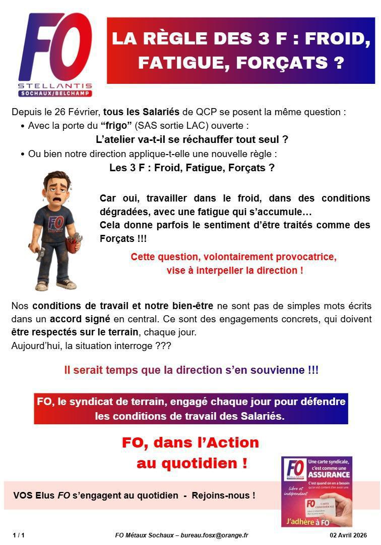 SOC: ... Conditions de travail et bien-être !