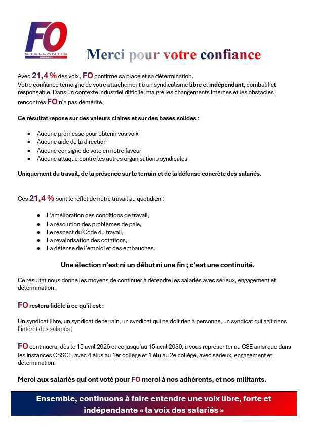 FO vous remercie 🤝