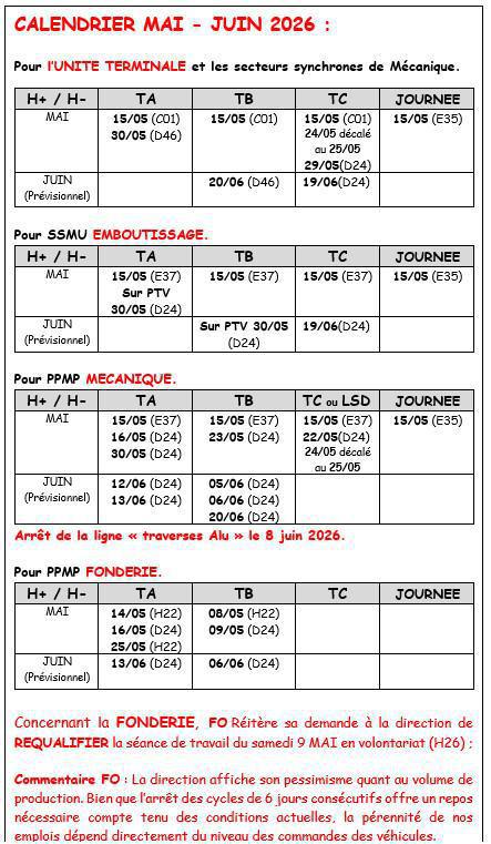 MULHOUSE: CSE ORDINAIRE D'AVRIL 2026