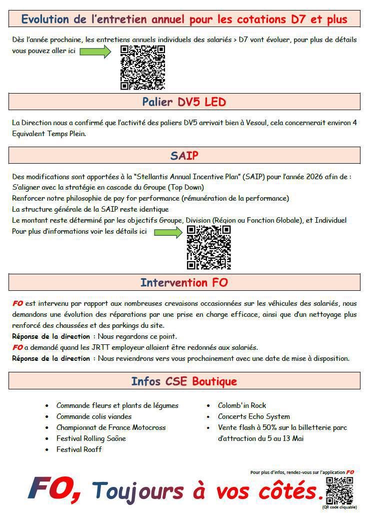 Compte rendu CSE du 28 Avril 2026